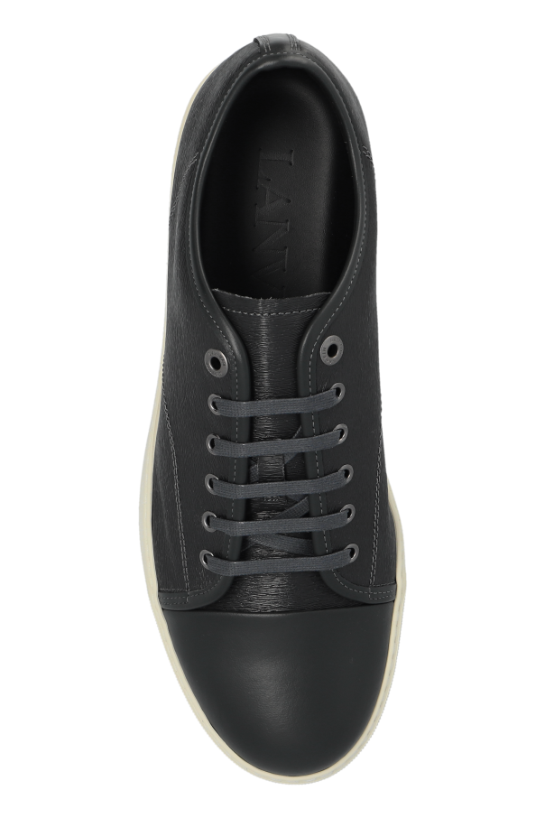 Black lanvin trainers on sale